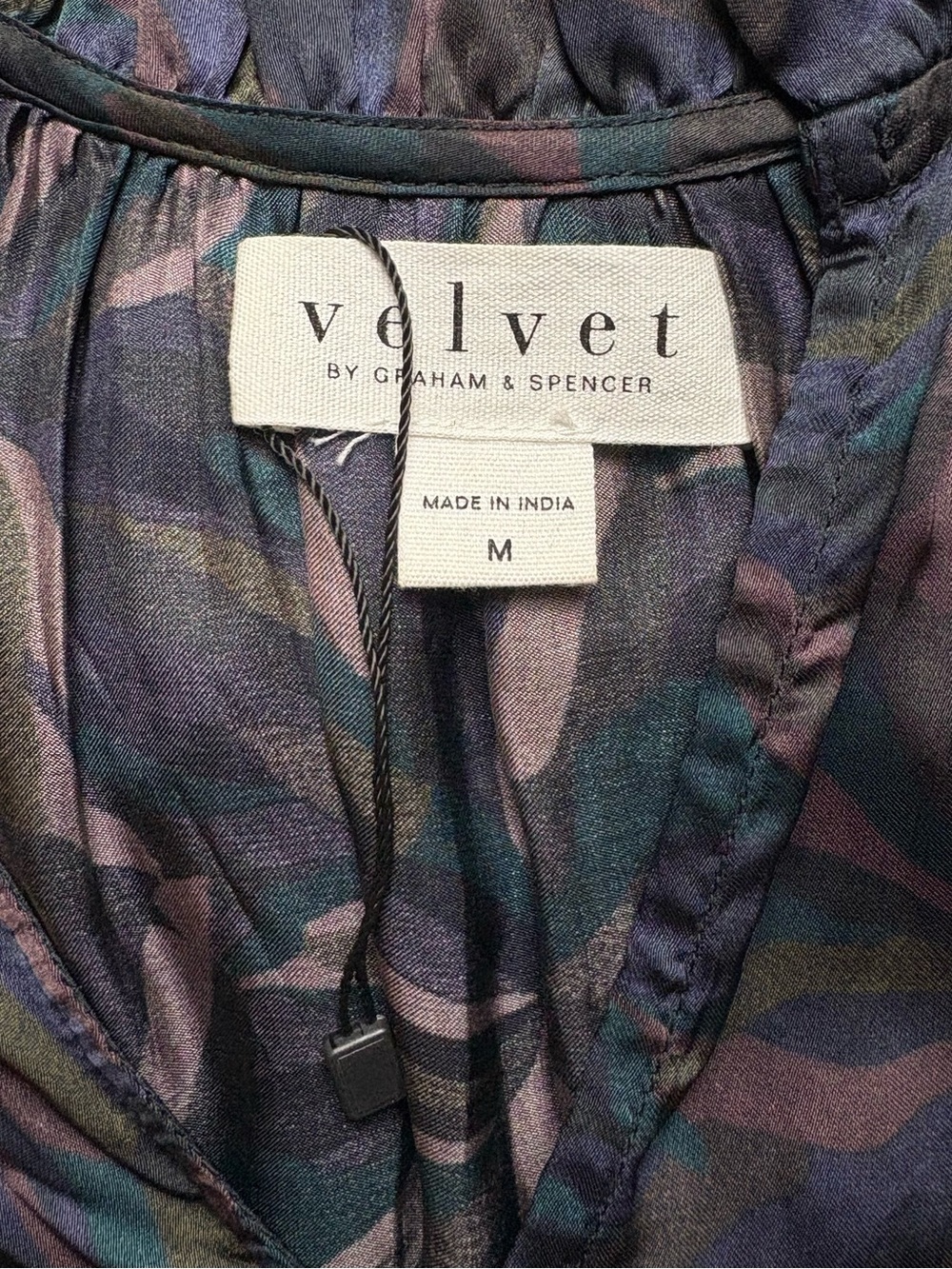 NWOT Velvet by Graham & Spencer Maine Drop-Waist Mini Dress Sonoma Print Size M - Picture 11 of 13